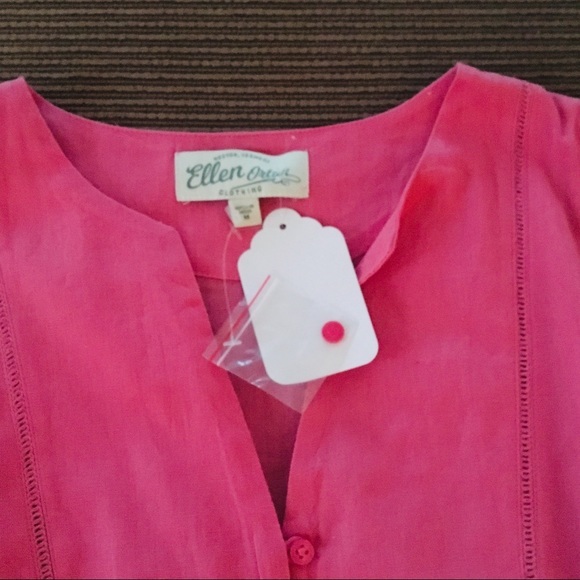 Ellen Orton size medium cotton dress pink boho - Picture 3 of 13